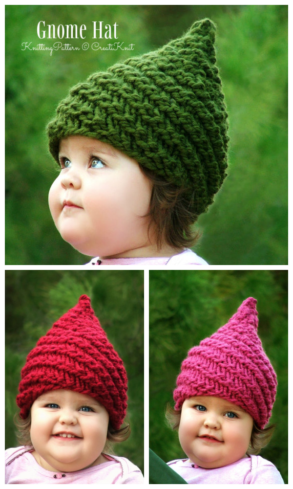 Knit Kids Gnome Hat Knitting Pattern