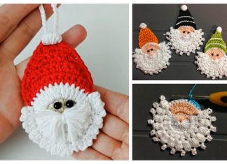 Christmas Santa Face Applique Free Crochet Patterns Christmas Santa Face Applique Free Crochet Patterns