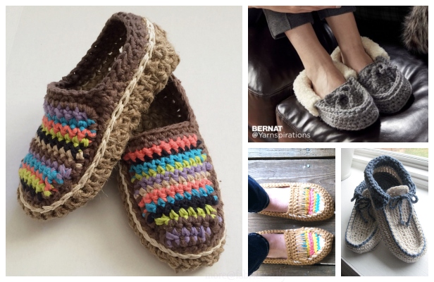 Crochet Adult Moccasin Shoes Patterns