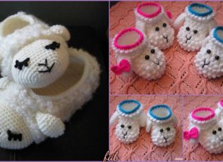 Crochet Sheep Slipper Booties Free Patterns-Video Crochet Sheep Slipper Booties