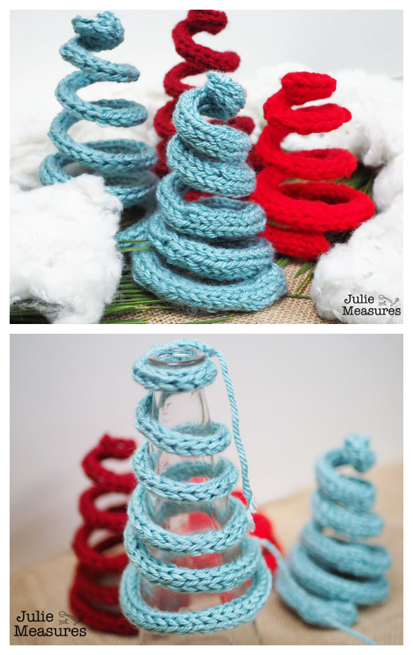 Knit I-Cord Christmas Tree Free Knitting Patterns