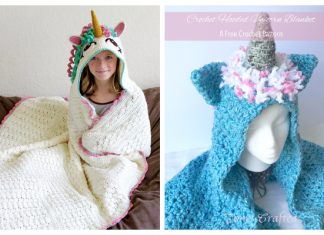 Hooded Unicorn Blanket Crochet Patterns Hooded Unicorn Blanket Crochet Patterns