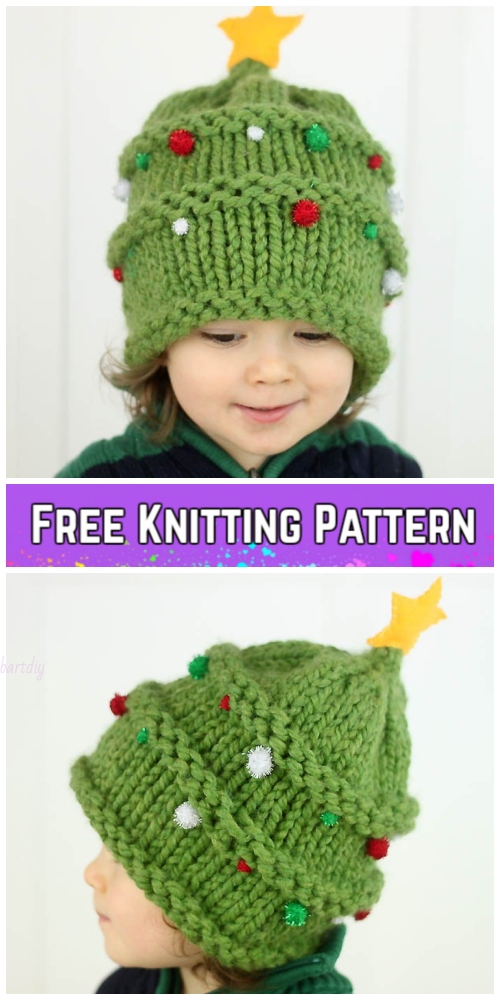 Knit Baby Christmas Tree HaFree Knitt ing Pattern By Gina Michele