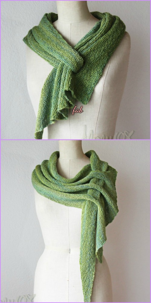 Knit Arrow Caterpillar Pfeilraupe Scarf Free Pattern