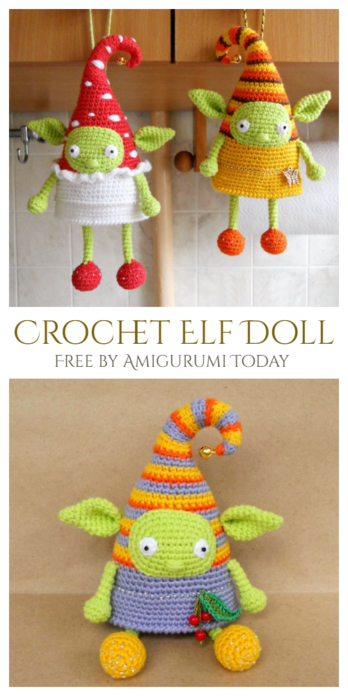 Crochet Christmas Elf Doll Amigurumi Free Pattern