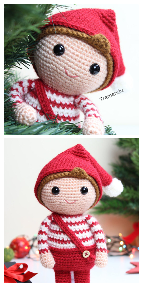 Crochet Merry the Christmas Elf Amigurumi Pattern