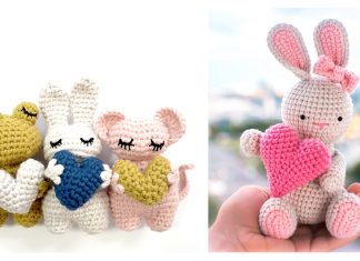 Crochet Valentine Heart Bunny Amigurumi Free Patterns & Paid Crochet Heart Valentine Bunny Amigurumi Free Pattern
