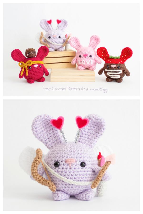 Crochet Valentine Bunnies Amigurumi Free Patterns