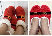 Adult Christmas Santa Slippers Free Crochet Patterns Adult Christmas Santa Slippers Free Crochet Patterns