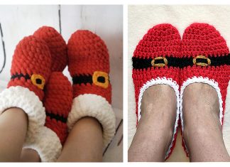 Adult Christmas Santa Slippers Free Crochet Patterns Adult Christmas Santa Slippers Free Crochet Patterns