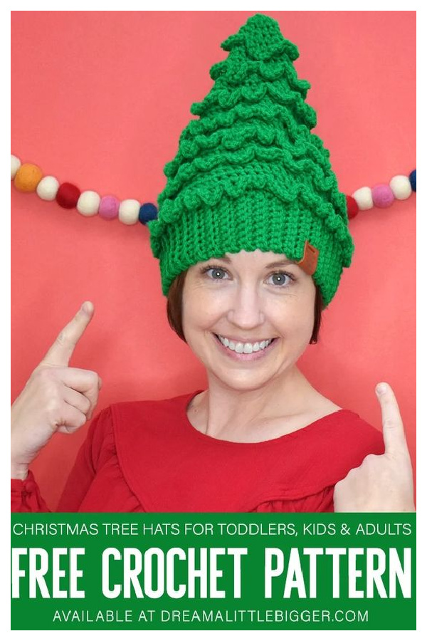 Christmas Tree Hats Free Crochet Patterns
