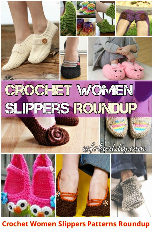 Crochet Women Slippers Free Patterns