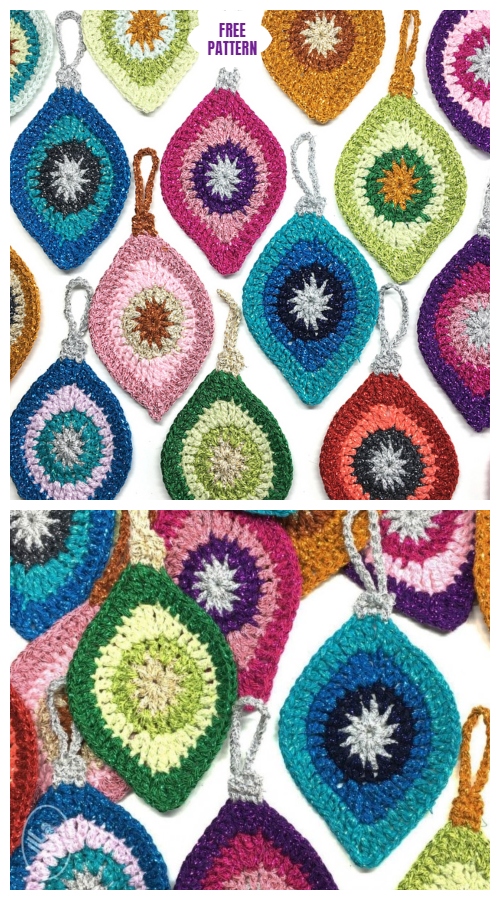 Crochet Christmas Ornament Applique Free Crochet Patterns