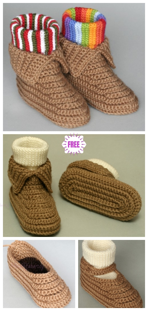 Crochet Soccasins Boots Shoe Free Crochet Pattern