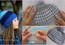 Crochet Waffle Stitch Beanie Hat Free Patterns with Video Tutorial Crochet Waffle Stitch Beanies Hat Free Patterns with Video Tutorial