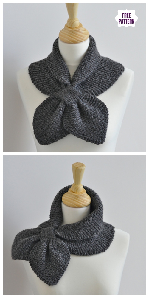 Keyhole Knit Heart to Heart Scarf Free Knitting Patterns