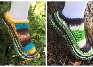 Knit Biscotte’s Slippers Free Patterns Adult Size Knit Biscotte's Slippers Free Knitting Patterns Adult Size