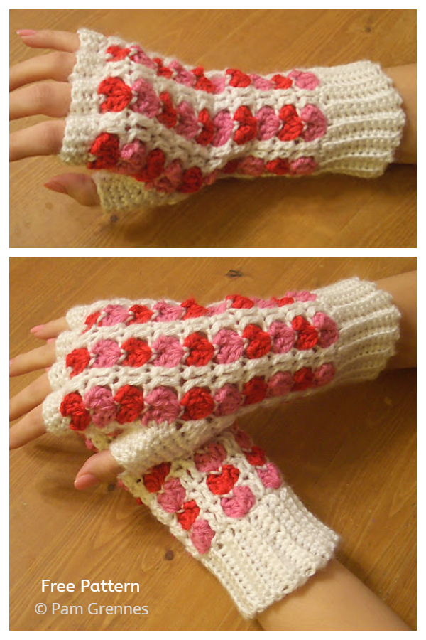 Scrap Heart Fingerless Gloves