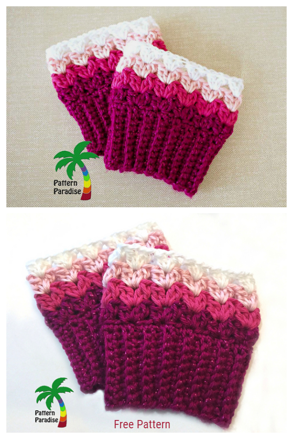 Crochet Sweetheart Boot Cuffs Free Crochet Pattern 