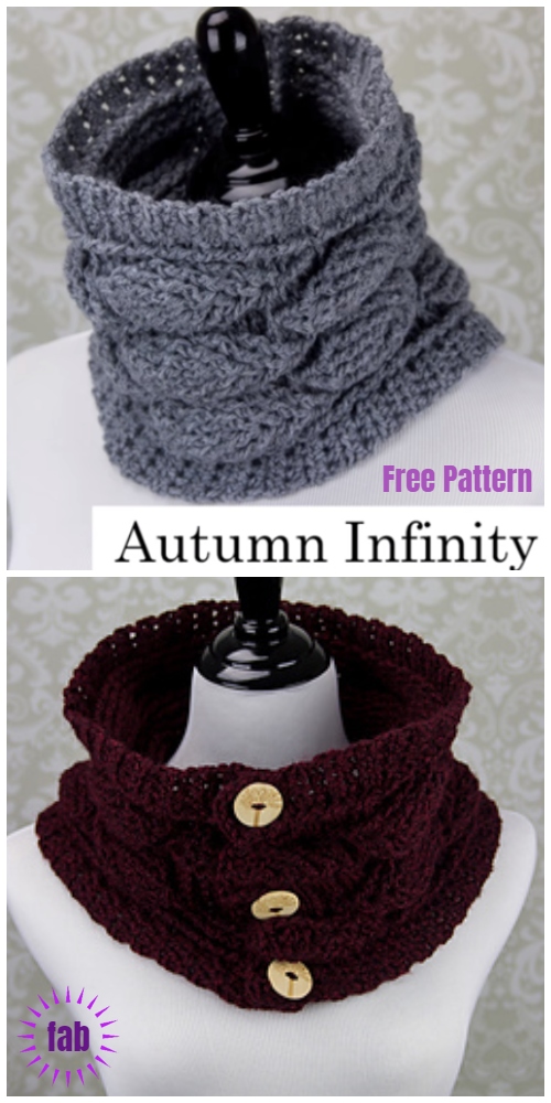 Crochet Autumn Leaf Cowl Free Patterns - Video Tutorials