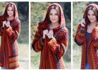 Crochet Granny Bouvardia Hooded Jacket Free Pattern Crochet Granny Bouvardia Hooded Jacket Free Pattern