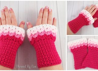 Valentine Sweetheart Wrist Warmers Free Crochet Patterns Crochet Sweetheart Wrist Warmers Free Crochet Pattern for Valentine with matching Cuffs