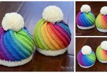 Twist Top Swirl Beanie Hat Crochet Patterns Crochet Twist Top Beanie Hat Patterns