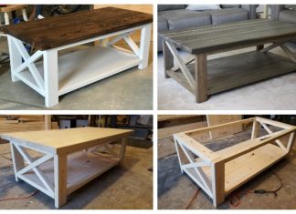 DIY Rustic X Coffee Table Tutorial + FREE Plan DIY Rustic X Coffee Table Tutorial + FREE Plan