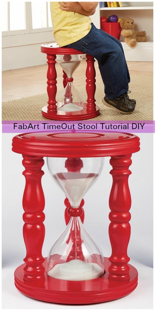 DIY Sandglass Time Out Stool Tutorial