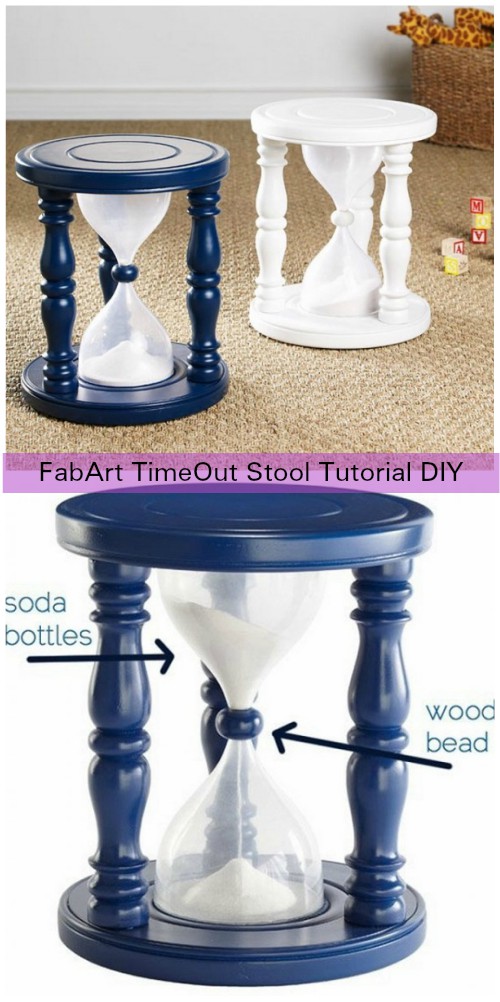 DIY Sandglass Time Out Stool Tutorial