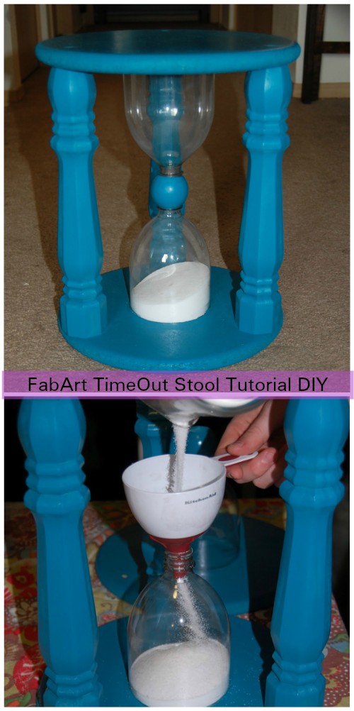 DIY Sandglass Time Out Stool Tutorial