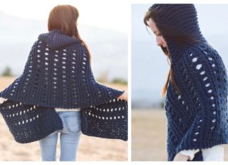 Knit Adak Hooded Wrap Free Knitting Pattern Knit Adak Hooded Wrap Free Knitting Pattern