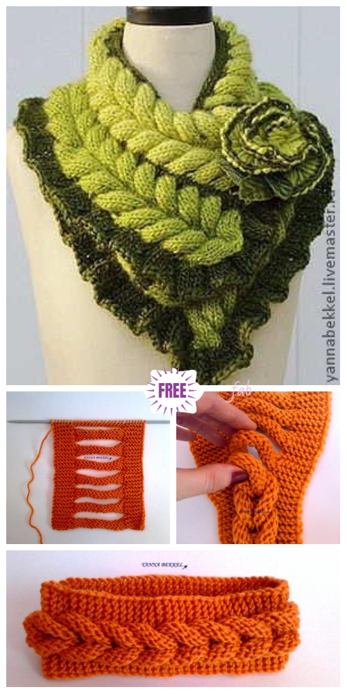 Knit Faux Braid Headband Free Knitting Pattern - Video