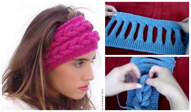 Knit Faux Braid Headband Free Pattern