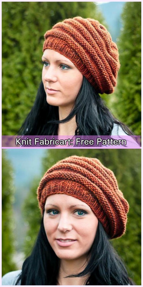 Knit Wurm Slouchy Beanie Hat Free Pattern
