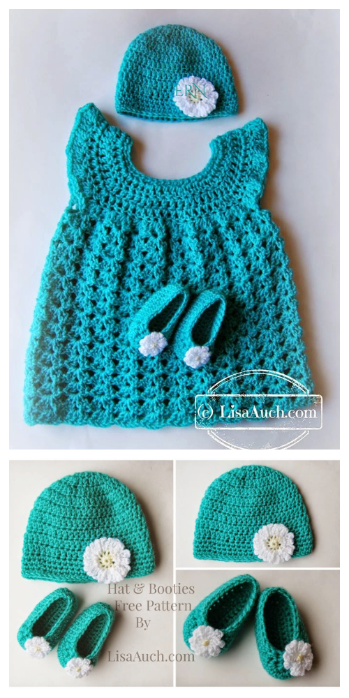 Angel Wing Baby Dress Free Crochet Patterns
