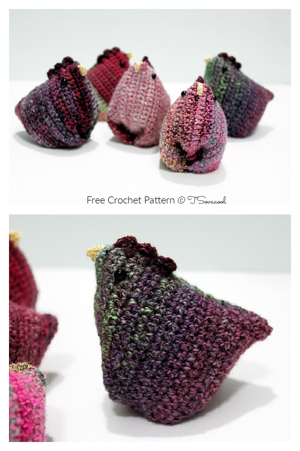 Easter Chicken Square Critter Free Crochet Pattern