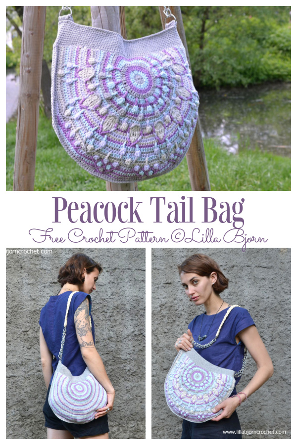 Peacock Tail Bag Free Crochet Pattern