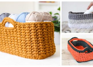 Rectangle Basket Free Crochet Patterns Crochet Rectangle Basket Free Crochet Patterns