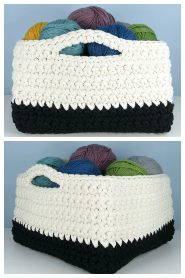 Crochet Any-Size Square Container Basket Free Crochet Pattern