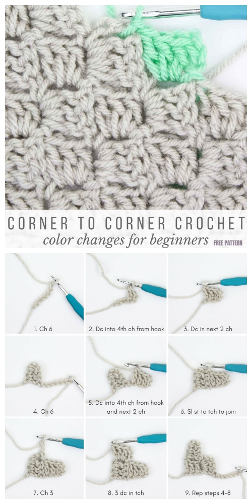 How to Crochet Corner to Corner For Beginner Tutorial