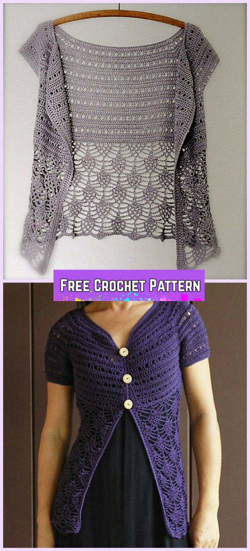 Crochet Ariane Cardigan Free Pattern for Women
