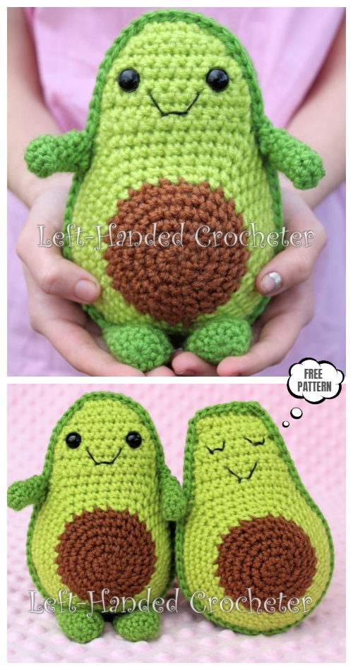 Crochet Avocado Friend Amigurumi Free Pattern