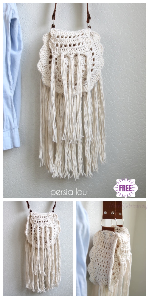 Boho Tassel Crochet Bag - Free Pattern - Persia Lou