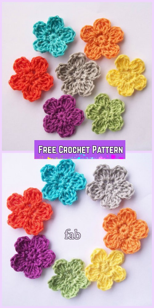 Crochet Rainbow Flower Butterfly Free Pattern - Easy Flower Posey Free Crochet Pattern