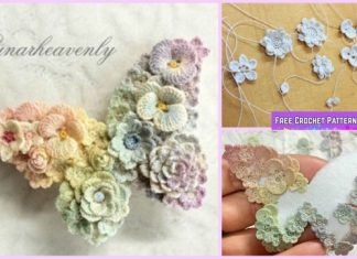 Crochet Rainbow Flower Butterfly Free Pattern Crochet Rainbow Flower Butterfly Free Pattern