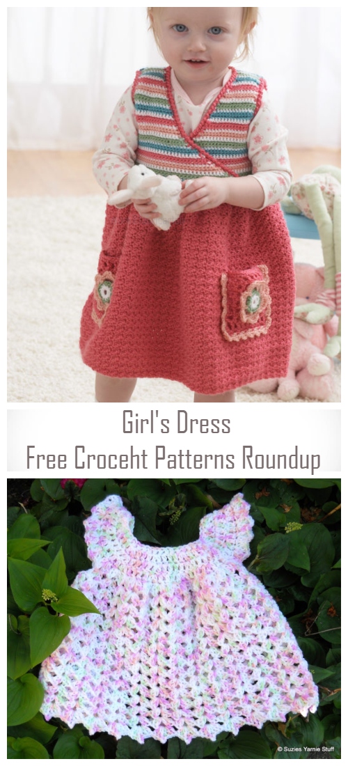 DIY Crochet Girl’s Dress Free Croceht Patterns
