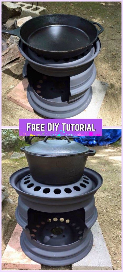 DIY Car Wheel Rim BBQ Grill Tutorial-Video