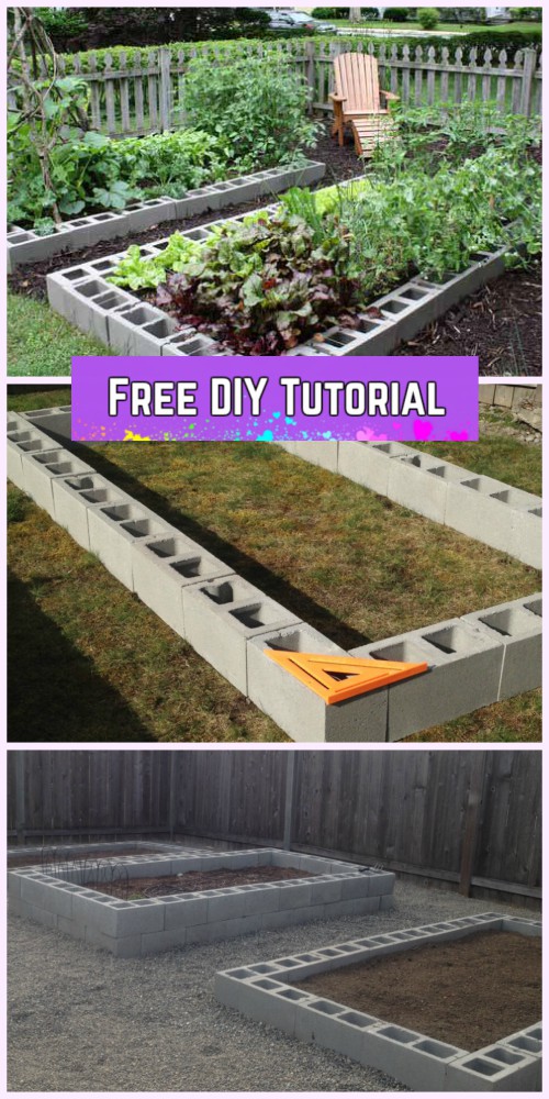 DIY Cinder Block Raised Garden Bed Tutorial