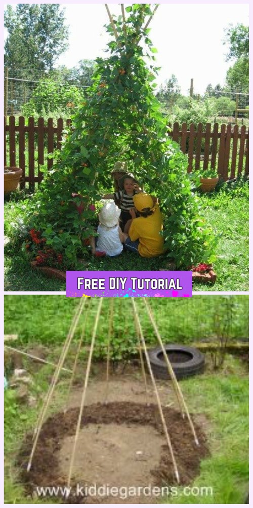 DIY Living Green Teepee Playhouse Tutorial